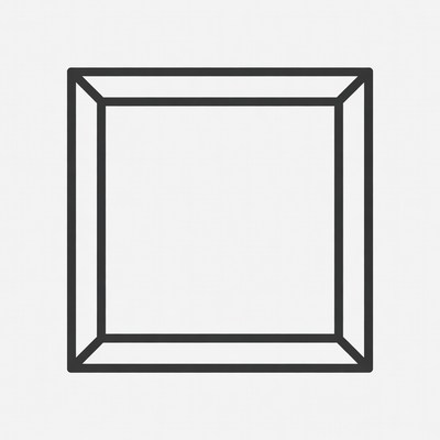 Gray Outline Square Frame