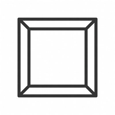 3D Outline Cube Icon