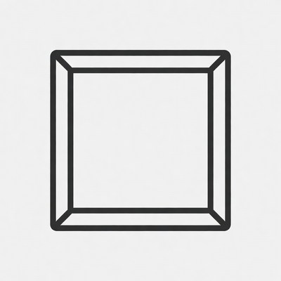 Black Outline Square Frame