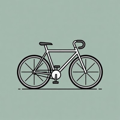 Line art road bicycle