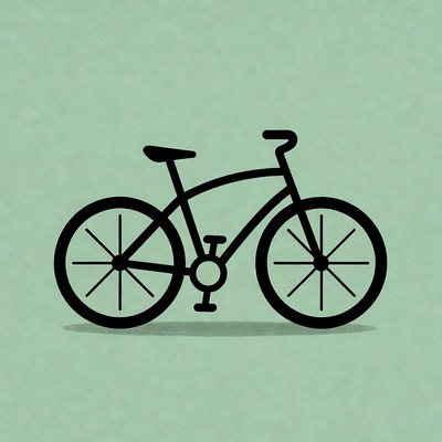Black Bicycle Illustration