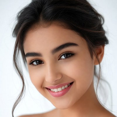 Smiling young woman close-up portrait