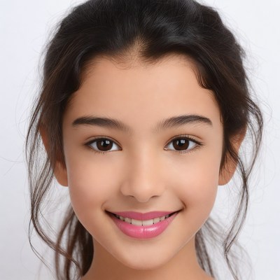 Smiling Asian girl close-up portrait