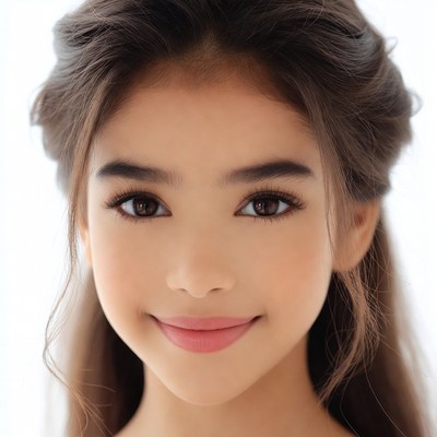 Smiling Asian girl close-up portrait