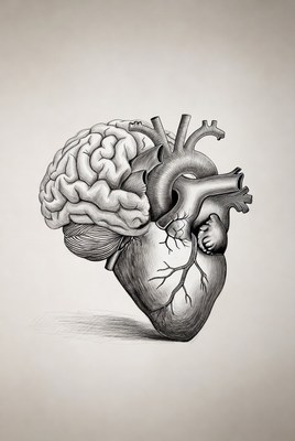 Brain and Heart Illustration