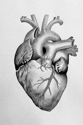 Detailed Anatomical Heart Illustration