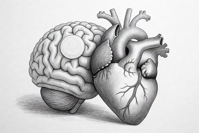 Brain and Heart Illustration