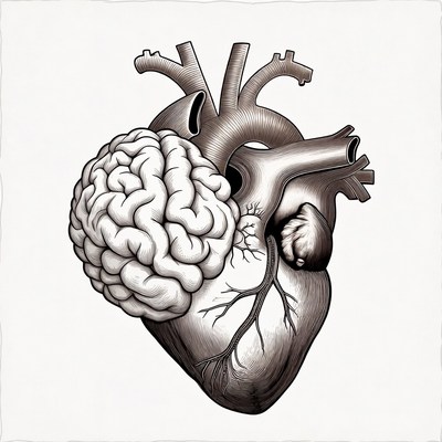 Brain and Heart Illustration
