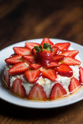 Strawberry Cheesecake on Plate