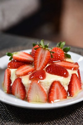 Strawberry Cheesecake on Plate