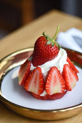Strawberry Shortcake on Gold Plate