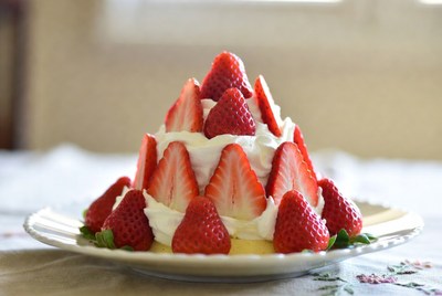 Strawberry Shortcake on Plate
