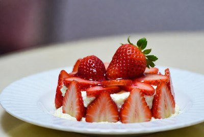 Strawberry Shortcake on Plate