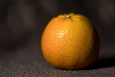 Fresh orange on dark background