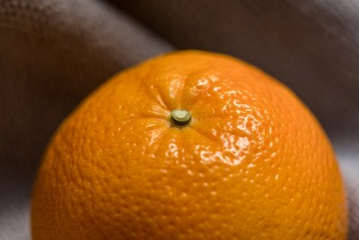 Fresh orange with stem