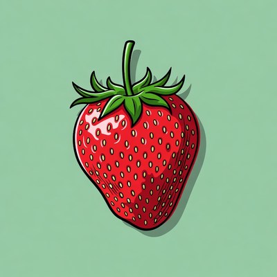 Red strawberry illustration