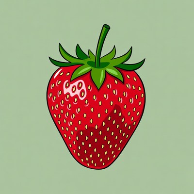 Red strawberry illustration