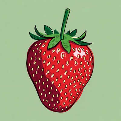 Red strawberry illustration