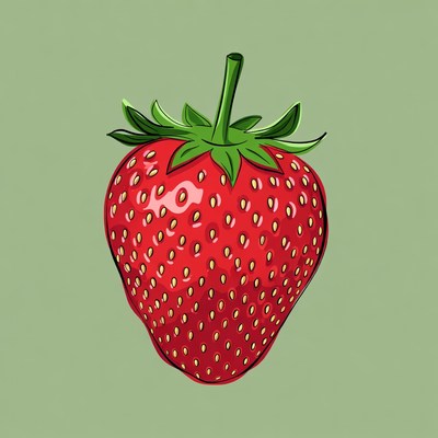 Red strawberry illustration
