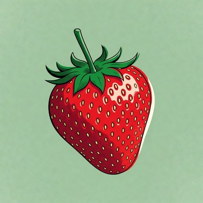 Red strawberry illustration