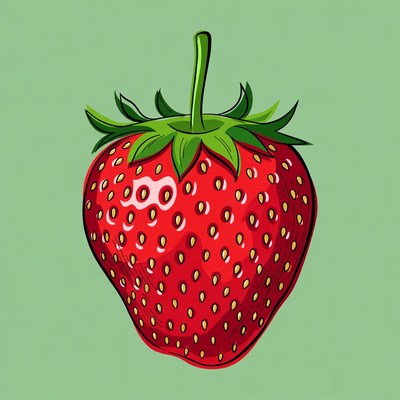 Red strawberry illustration