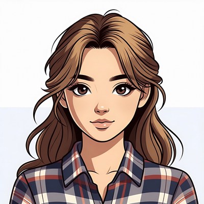 Anime girl with brown hair