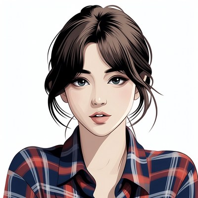 Anime girl with brown hair