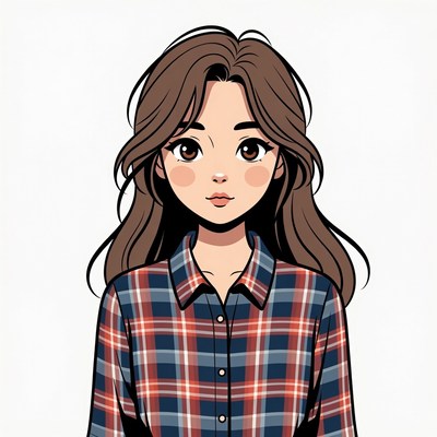 Anime girl with brown hair