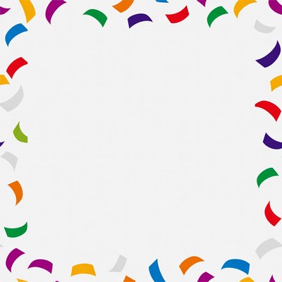 Colorful Confetti Border Illustration