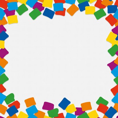 Colorful Square Paper Border