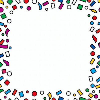 Colorful Shapes Border Frame