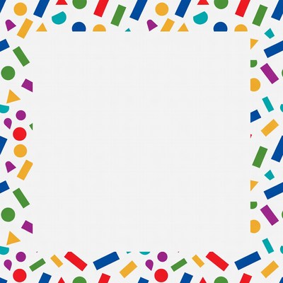 Colorful Geometric Shapes Border