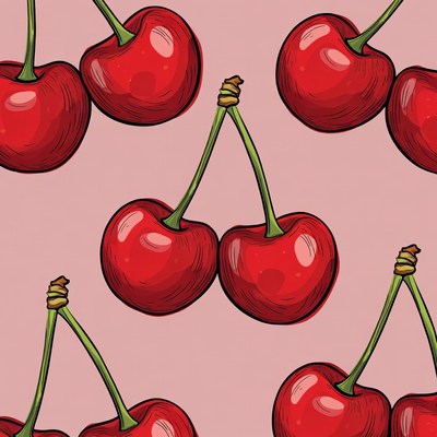 Cherry Pattern Illustration