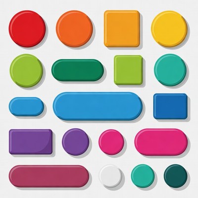 Colorful Geometric Shapes Icons