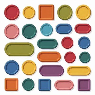 Colorful Clay Shapes Collection