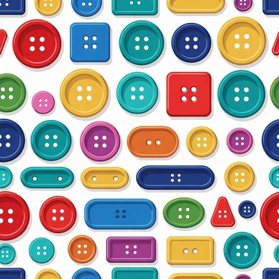 Colorful Buttons Seamless Pattern