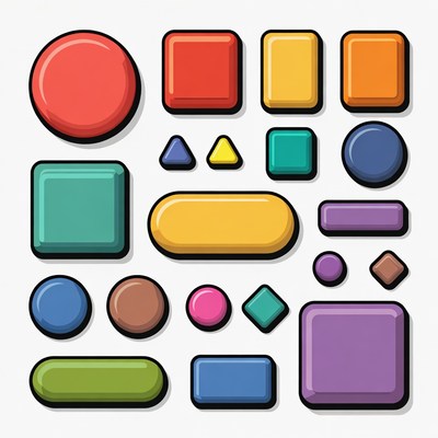 Colorful Geometric Shapes Collection