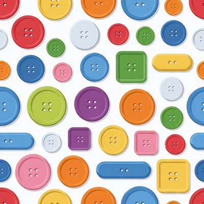 Colorful Buttons Seamless Pattern