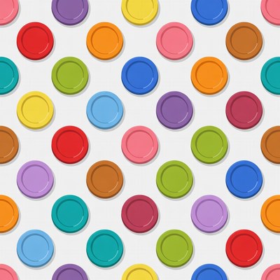 Colorful Plates Seamless Pattern