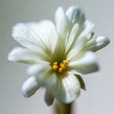 White flower with yellow center