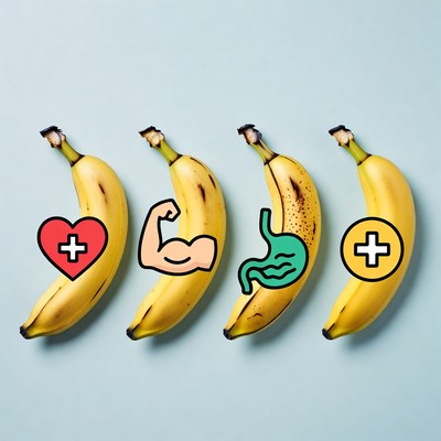 Bananas with Health Icons