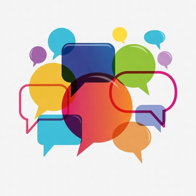 Colorful Speech Bubbles Illustration