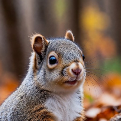 Cute squirrel with big eyes