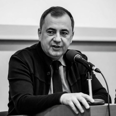 Man speaking at podium