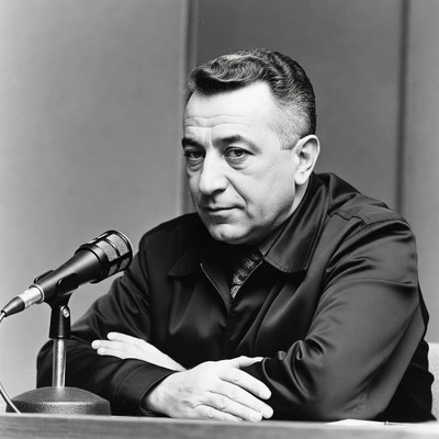 Man speaking at podium with microphone