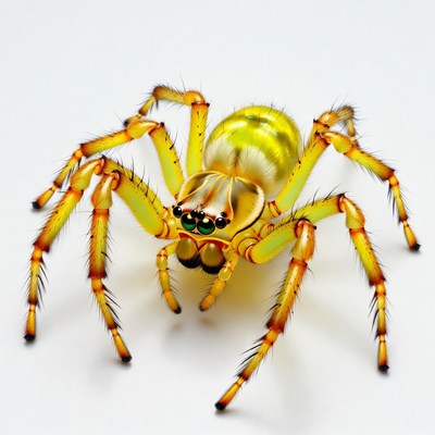 Yellow Golden Orb Weaver Spider