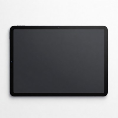 Black iPad Pro on white background