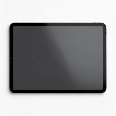 Black iPad Pro on white background
