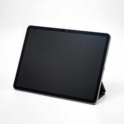 iPad Pro tablet on stand