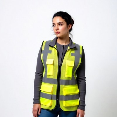 Woman wearing yellow safety vest